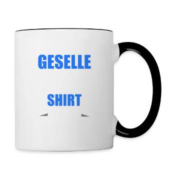 Gesellenbrief Abschluss Geselle 2022 - Tasse zweifarbig - Weiß/Schwarz - Rechts