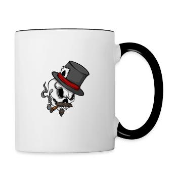 Joueur de poker Casino Gambling Life - Mug contrasté - blanc/noir - Droite