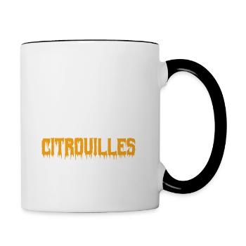 sauver les citrouilles 31 oct 2022 - Mug contrasté - blanc/noir - Droite