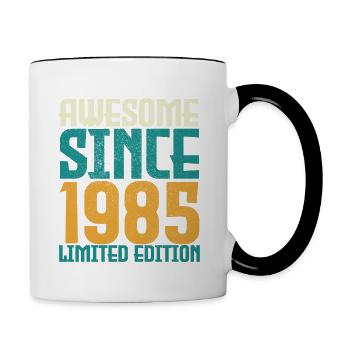 Awesome Since 1985 limited edition. - Contrasting Mug - white/black - Right