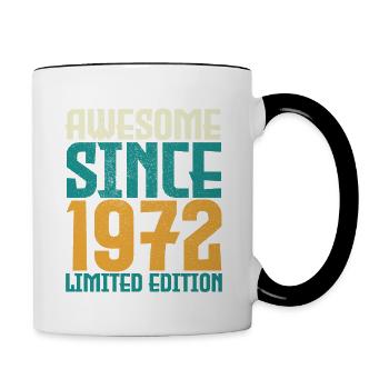 Awesome Since 1972 limited edition. - Contrasting Mug - white/black - Right