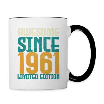 Awesome Since 1961 Limited Edition. - Contrasting Mug - white/black - Right