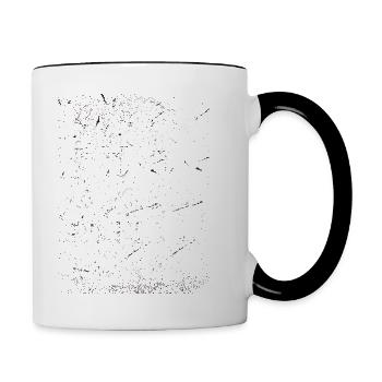 Vintage BORN IN OCTOBER 1977- anniversary gift. - Mug contrasté - blanc/noir - Droite