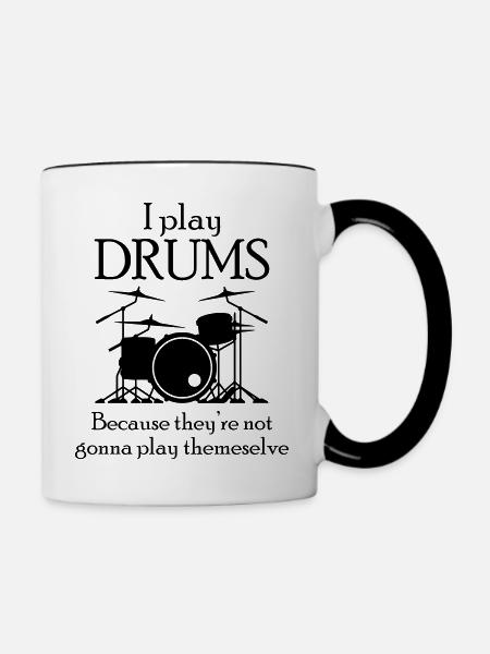 Drums - Tasse zweifarbig - Weiß/Schwarz