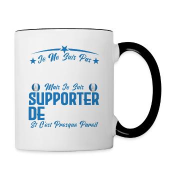 je ne suis pas parfait, supporteur de Troyes. - Mug contrasté - blanc/noir - Droite