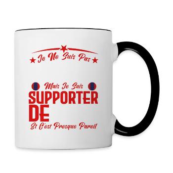 je ne suis pas parfait, supporteur de Lille. - Mug contrasté - blanc/noir - Droite
