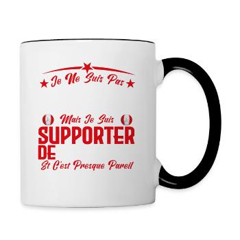 je ne suis pas parfait, supporteur de Fc Annecy . - Mug contrasté - blanc/noir - Droite