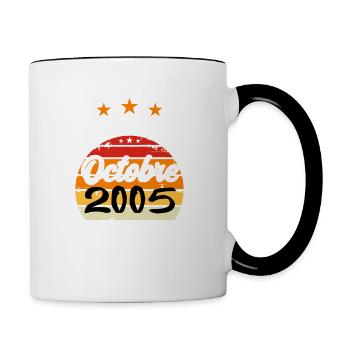 les années d'excellences octobre 2005. - Mug contrasté - blanc/noir - Droite