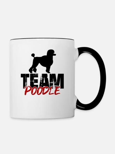 Team Pudel - Tasse zweifarbig - Weiß/Schwarz