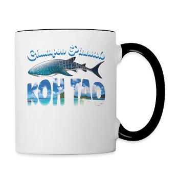 Walhai - Chumpon Pinnacle - Koh Tao - Tauchen - Tasse zweifarbig - Weiß/Schwarz - Rechts
