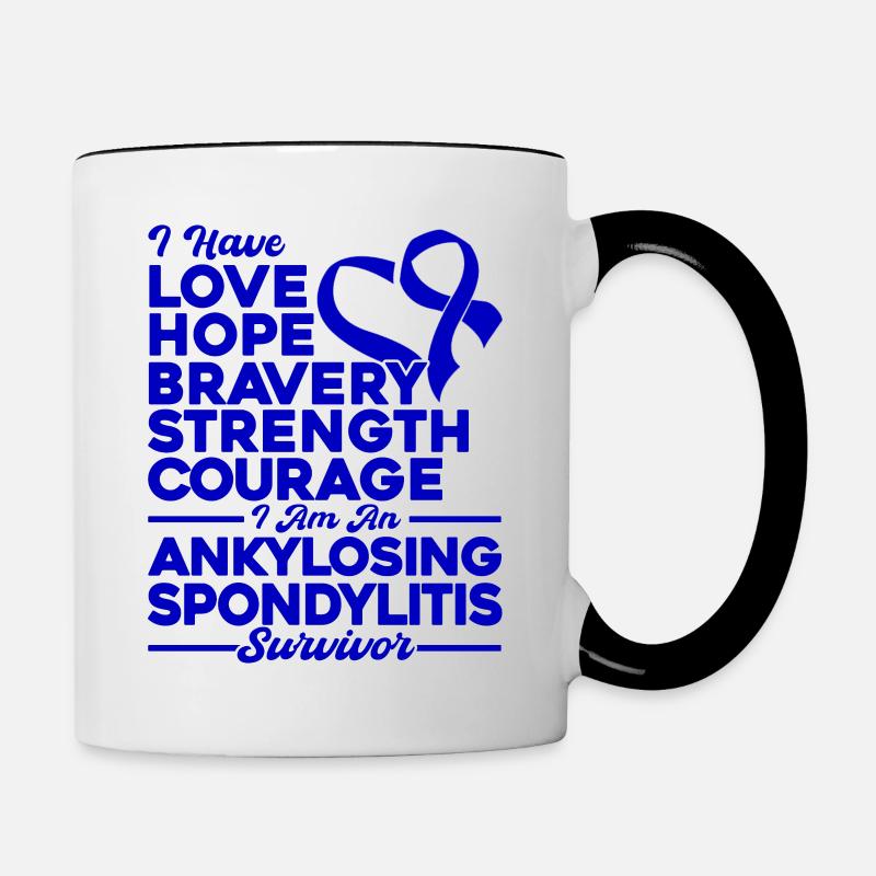Spondylarthrite ankylosante Conscience Spondylarthrite ank - Mug contrasté - blanc/noir