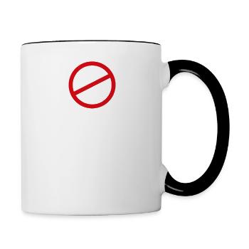 Du bist auf stumm - you are on mute - Tasse zweifarbig - Weiß/Schwarz - Rechts