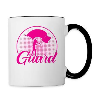 Wache Fahnenwache Geschenk - Tasse zweifarbig - Weiß/Schwarz - Rechts