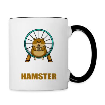 Hamster For Girls Hamster Propriétaire Hamster Lovers - Mug contrasté - blanc/noir - Droite