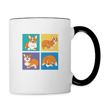 Corgi For Corgi Lovers Corgi Owner - Contrasting Mug - white/black - Right