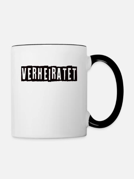 Verheiratet - Tasse zweifarbig - Weiß/Schwarz