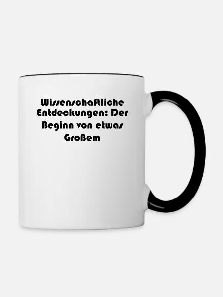 Wissenschaft - Wissenschaftliche Entdeckungen: - Tasse zweifarbig - Weiß/Schwarz