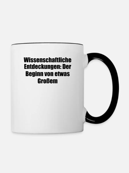 Wissenschaft - Wissenschaftliche Entdeckungen: - Tasse zweifarbig - Weiß/Schwarz