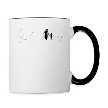 Girl Dad - stolzer Vater einer Tochter - Vatertag - Tasse zweifarbig - Weiß/Schwarz - Rechts