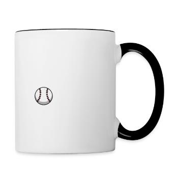 Baseball Mama einer Baller Softball Mama - Tasse zweifarbig - Weiß/Schwarz - Rechts