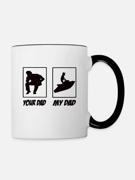 Jetski - Tasse zweifarbig - Weiß/Schwarz