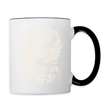 Guitarists Birthday 1931 Born 92 years - Contrasting Mug - white/black - Right