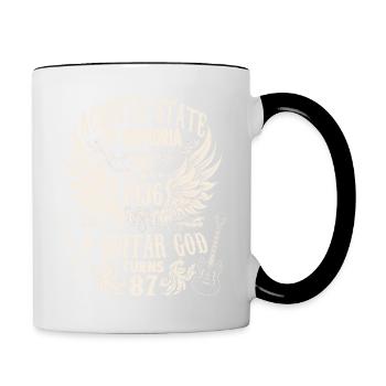 Guitarist Rocker Birthday Band Vintage 193 - Contrasting Mug - white/black - Right