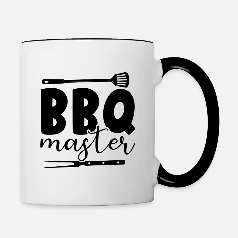Maître BBQ - Mug contrasté - blanc/noir