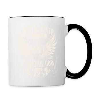 Guitaristes Rocker Birthday Band Année 195 - Mug contrasté - blanc/noir - Droite