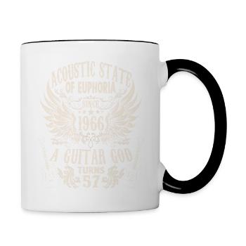 Guitarists Birthday Born 1966 57 years - Contrasting Mug - white/black - Right