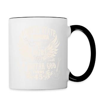 Guitar Fan Musician Guitarists Birthday 1978 - Contrasting Mug - white/black - Right