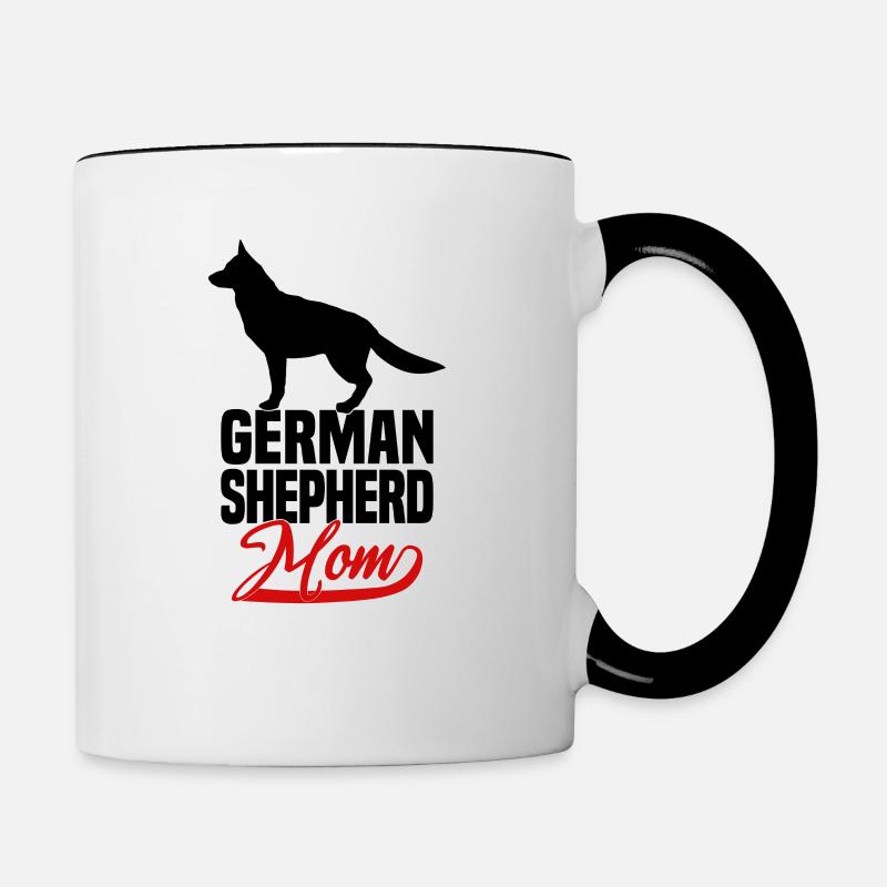 German Shepherd Mom - Contrasting Mug - white/black
