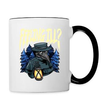Plague Doctor Outfit Plague Doctor Mask Medicines - Contrasting Mug - white/black - Right