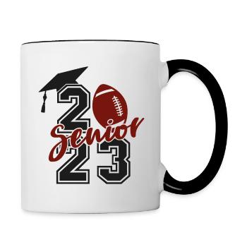 Football 2023 Senior - Tasse zweifarbig - Weiß/Schwarz - Rechts