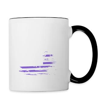Purple Up For Military Kids - Tasse zweifarbig - Weiß/Schwarz - Rechts
