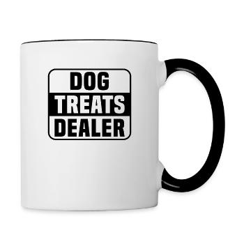 Dog Treats Dealer - Contrasting Mug - white/black - Right