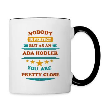 Nobody is perfect retro ADA Cardano Hodler - Tasse zweifarbig - Weiß/Schwarz - Rechts