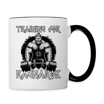 Deadlift Wikinger Nordischer Krieger Wikinger - Tasse zweifarbig - Weiß/Schwarz - Rechts