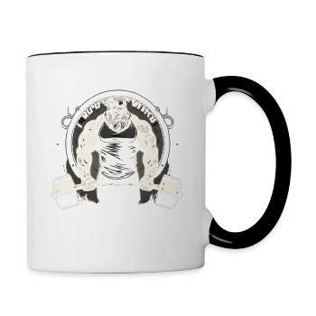 Viking Sports Fan Bodybuilding Fitness Viking - Contrasting Mug - white/black - Right