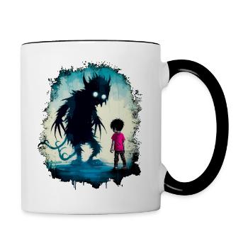 Face the Shadow - Contrasting Mug - white/black - Right