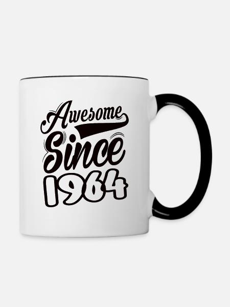 Awesome Since 1964 - Tasse zweifarbig - Weiß/Schwarz
