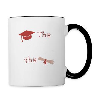 The tassel was worth the hassle, Abitur - Tasse zweifarbig - Weiß/Schwarz - Rechts