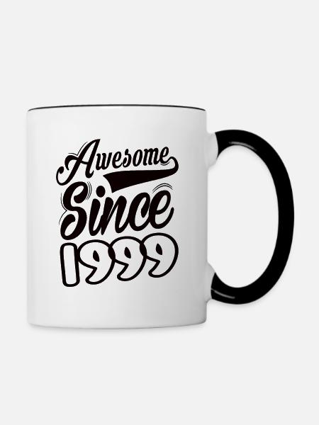 Awesome Since 1999 - Tasse zweifarbig - Weiß/Schwarz