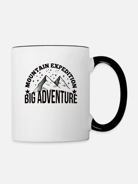 Berge - Tasse zweifarbig - Weiß/Schwarz