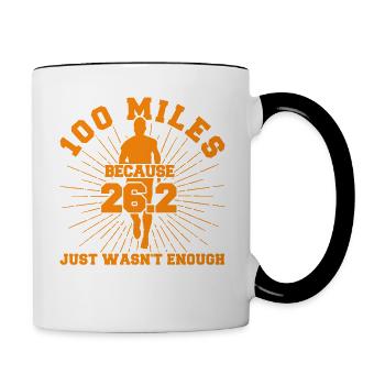 Ultralauf Ultramarathonläufer Marathonläufer Gesch - Tasse zweifarbig - Weiß/Schwarz - Rechts