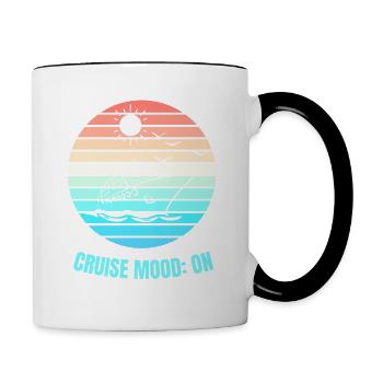 Mode croisière activé : adoptez les vibrations des fêtes - Mug contrasté - blanc/noir - Droite