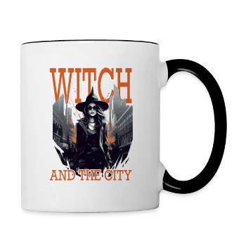 Spooky mood of Halloween - Contrasting Mug - white/black - Right