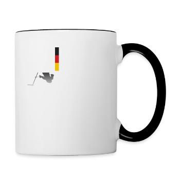 Bundesinstitut zur Bekämpfung von Dummheit - Tasse zweifarbig - Weiß/Schwarz - Rechts