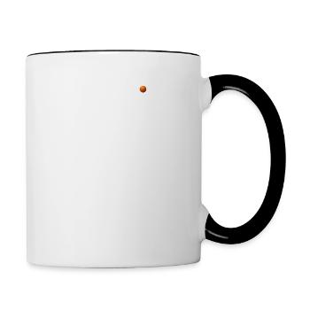 Hearbeat Basketball cooles Sport Design Herzschlag - Tasse zweifarbig - Weiß/Schwarz - Rechts