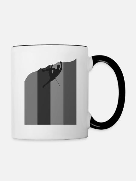 Rock Climbing - Tasse zweifarbig - Weiß/Schwarz